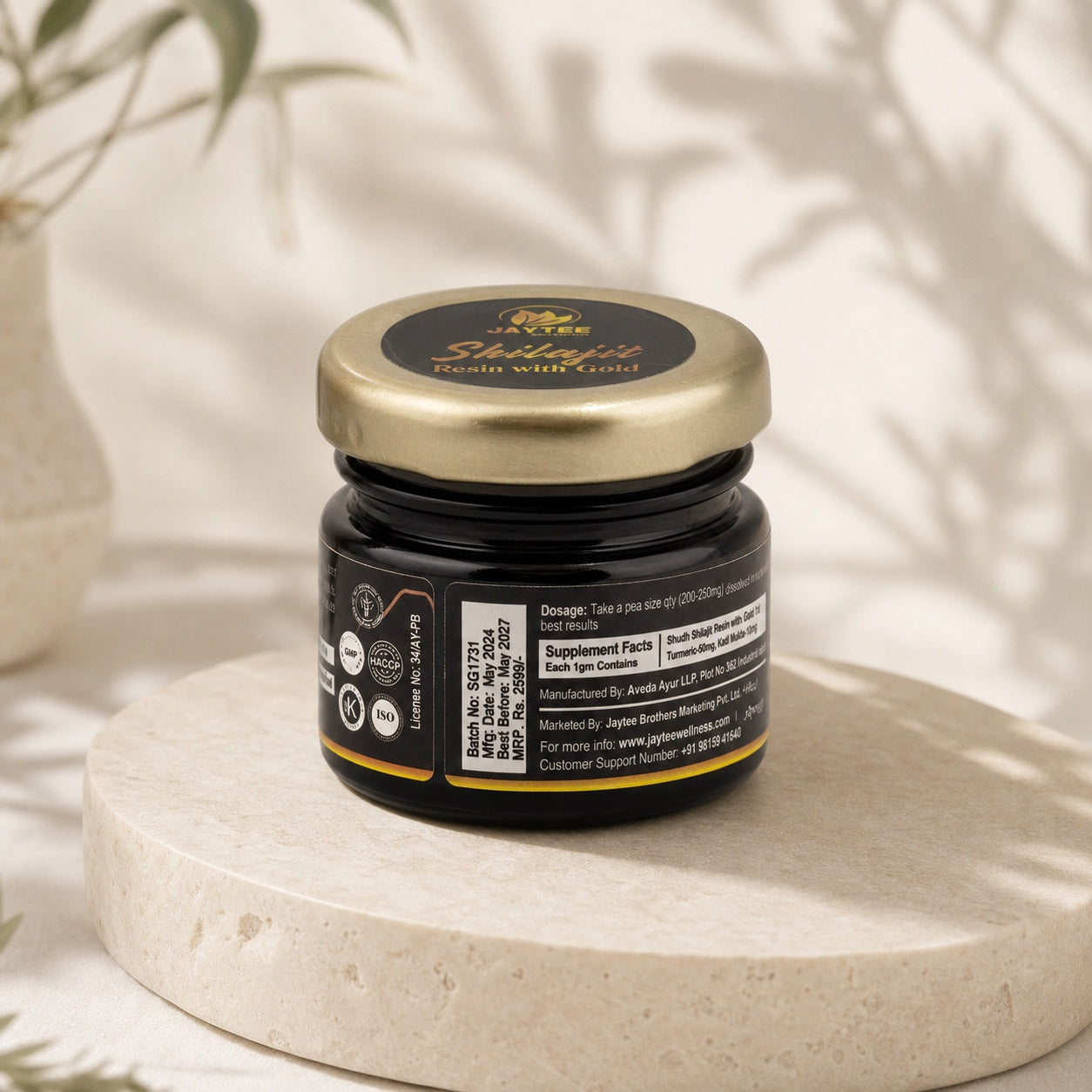 Shilajit Resin with Gold alternate product view
